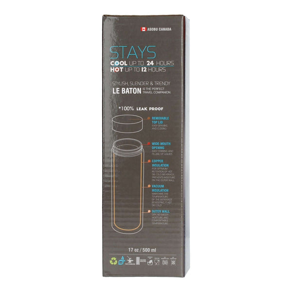 Asobu - Le Baton Gray - 500ml Travel Bottle