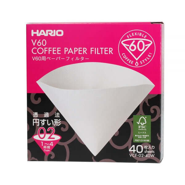 40pz Filtro carta bianco V60-2 - Hario