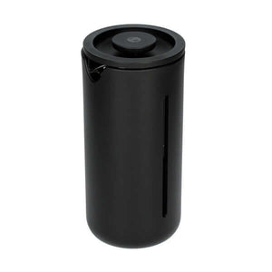 French press U-French di Timemore nera chiusa, con beccuccio e finestra di livello